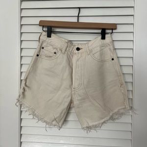 Free People White Denim Shorts